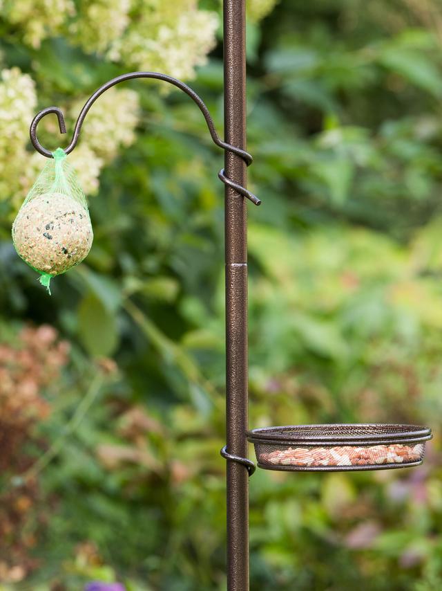 Produktbild von Meisenknödelhalter aus Eisen, mit Futterkorb, 190 cm