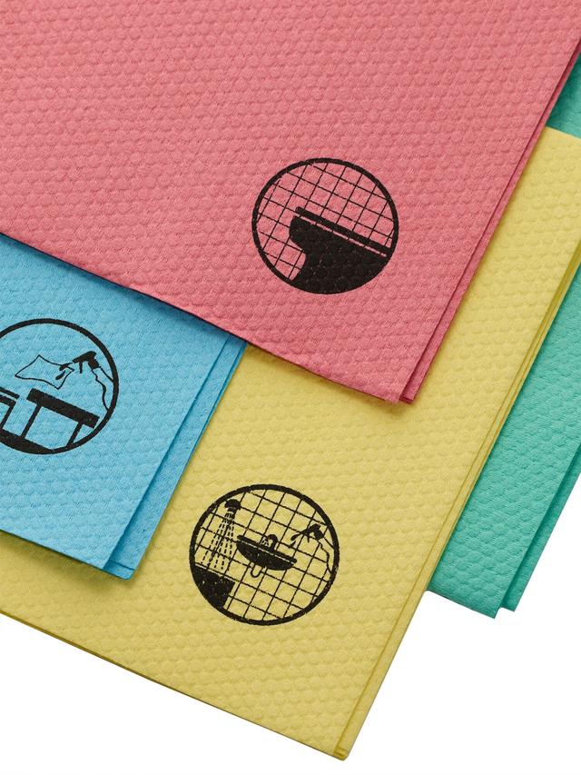 Produktbild von Mikrofasertuch in Vliesstruktur, antibakteriell, 4er-Set