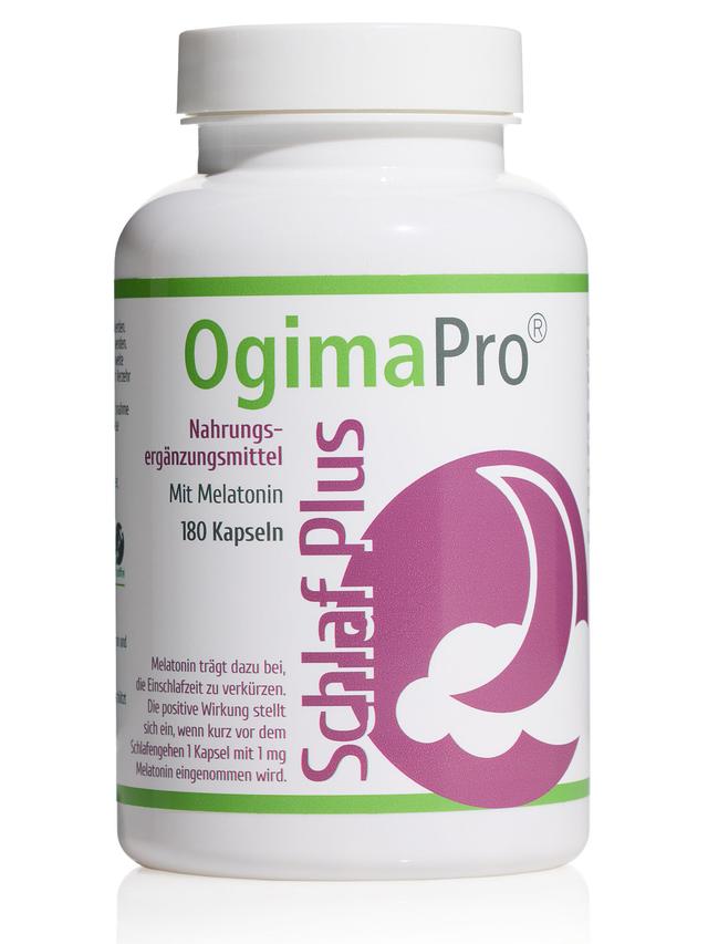 Produktbild von "Schlaf Plus" mit Melatonin & L-Tryptophan , Kapseln, Jahresvorrat