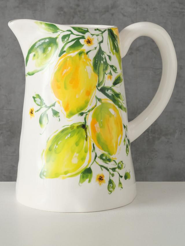 Produktbild von Keramik Krug "Lemontree" Zitronenmuster, lebensmittelecht, 1,25 l