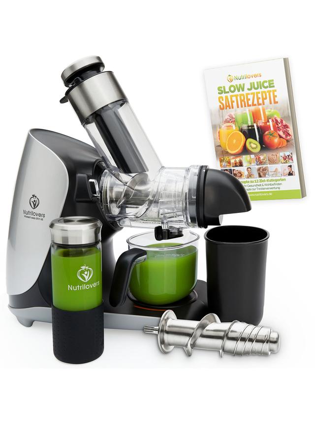Produktbild von Nutrilovers Entsafter "Greenpress Slow Juicer" Edelstahl, BPA frei, 200 W