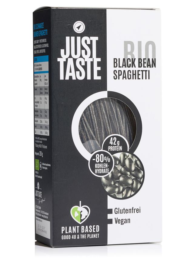 Produktbild von JUST TASTE Spaghetti "Bio Black Bean" vegan & glutenfrei, 250 g