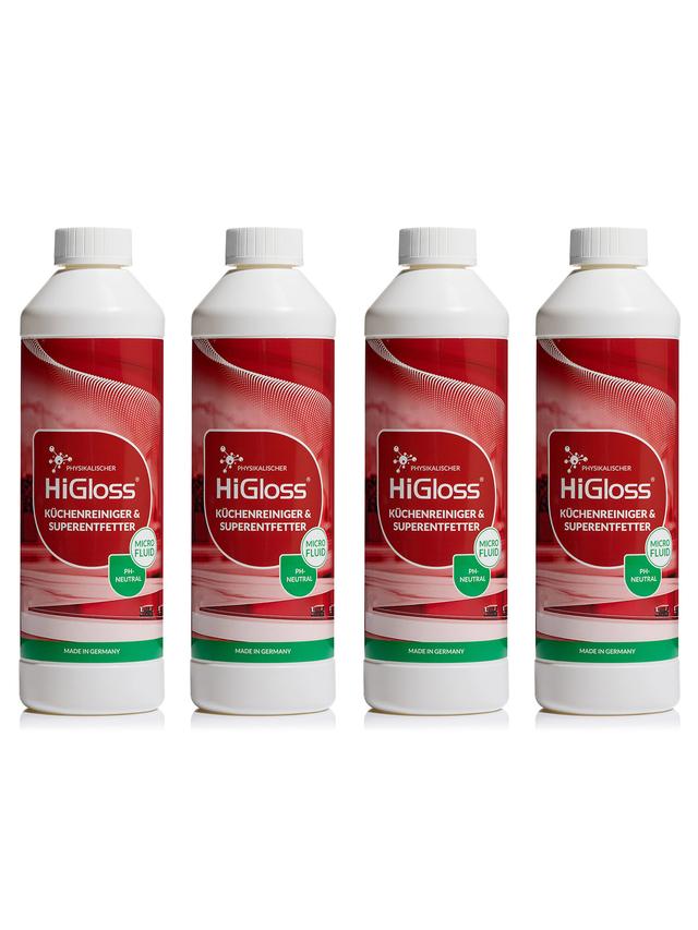 Produktbild von HiGloss Physikalischer Küchenreiniger, 4-teiliges Set, 2 l