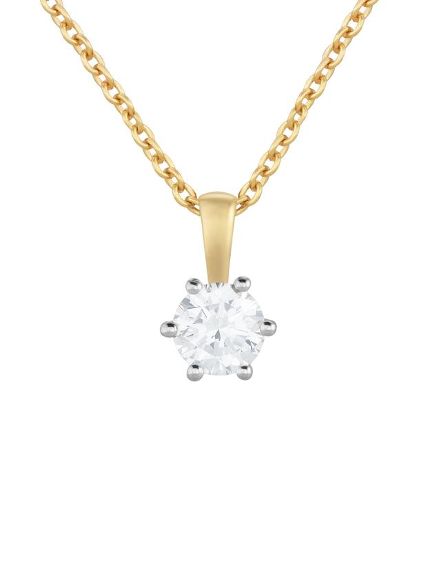 Produktbild von Diamant-Anhänger, LG, ca. 0,5 ct., Brillant, Silber 925, rhodiniert oder vergoldet