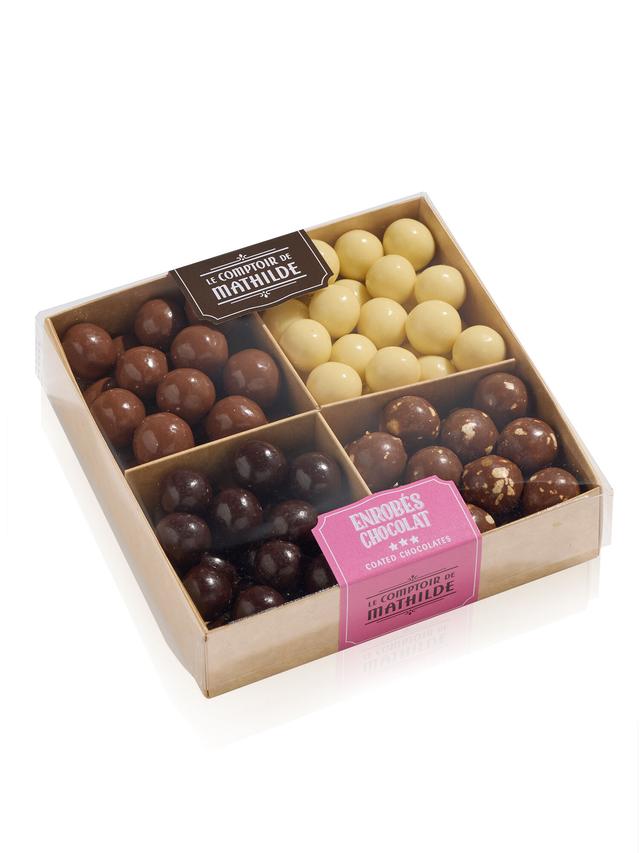 Produktbild von Le Comptoir de Mathilde Schokoladen Geschenkset aus Trüffelschokolade und Schokoperlen, 2-teilig