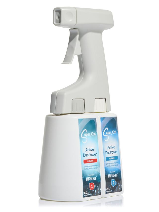 Produktbild von Reinigungsmittel "Super2Oxi Active DuoPower CalAktiv" für Kalk, Bad & Sanitär, 2x 400 ml