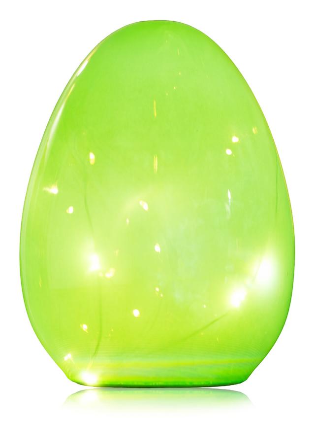 Produktbild von LED Lampe "Viso" aus Glas in Eiform, mit 20 Micro-LEDs und Timerfunktion