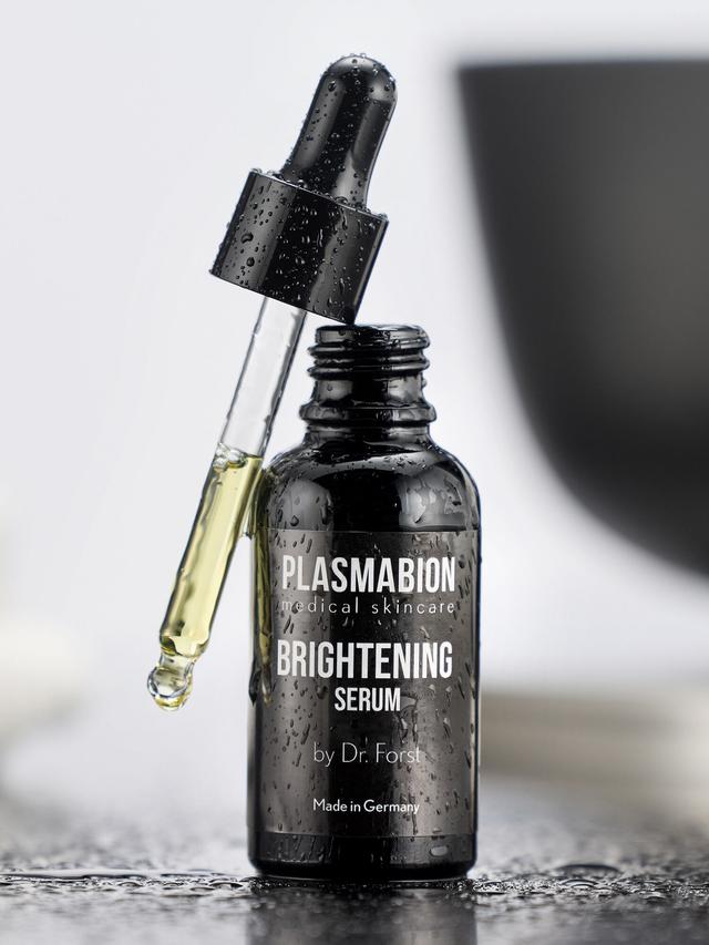 Produktbild von Gesichtsserum "Brightening" Pflege bei Pigmentflecken, mit Vitamin C, Hyaluron & Ferulasäure, 30 ml