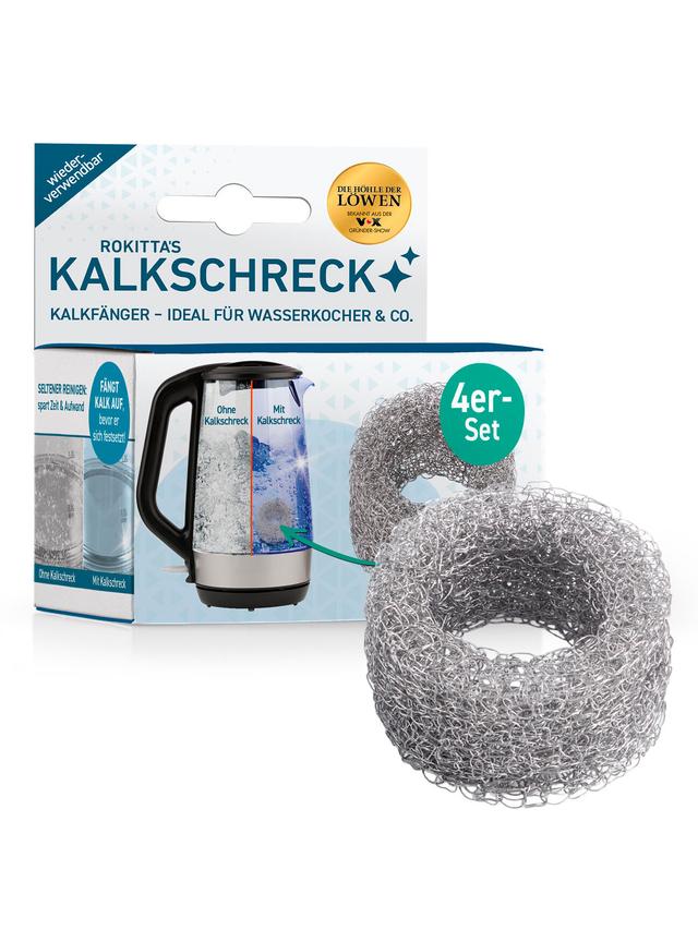 Produktbild von Rokitta's Kalksammler "Kalkschreck" aus Edelstahl, 4er-Set