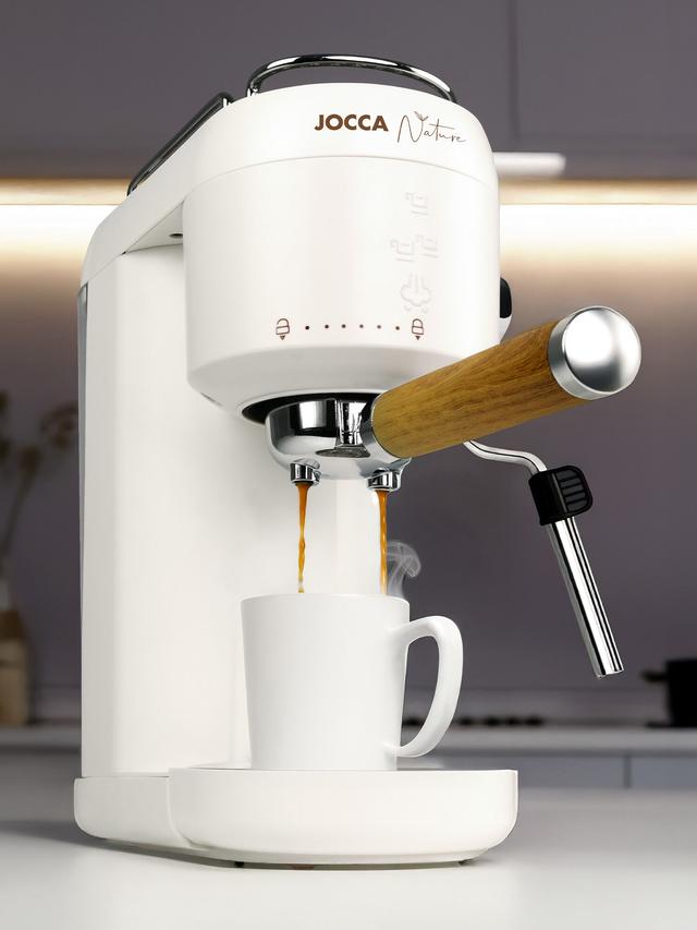 Produktbild von Siebträger-Espressomaschine mit Milchaufschäumer & Tassenwärmer, 1 Liter Wassertank, 1400 W