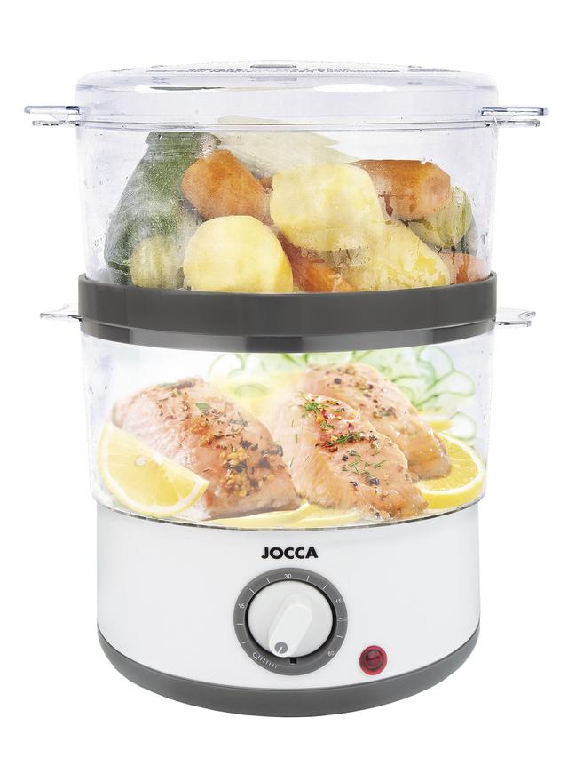 Produktbild von JOCCA Dampfgarer mit 2 Etagen & Timer, 4,4 l