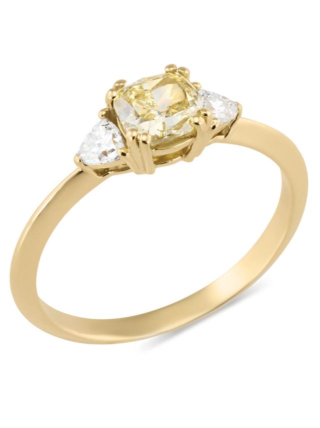 Produktbild von Diamant-Ring Cushion- & Trillion-Schliff, ca. 1,30 ct., LG, Gold 375