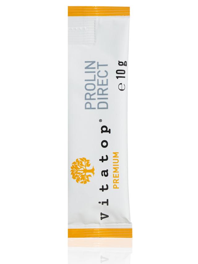 Produktbild von "Prolin Direct" mit der Aminosäure L-Prolin & Vitamin C, Pulver, Monatsvorrat