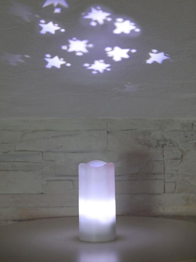 Produktbild von LED Projektorkerze mit 3 dreh- und wechselbare Schablonen , 2er-Set