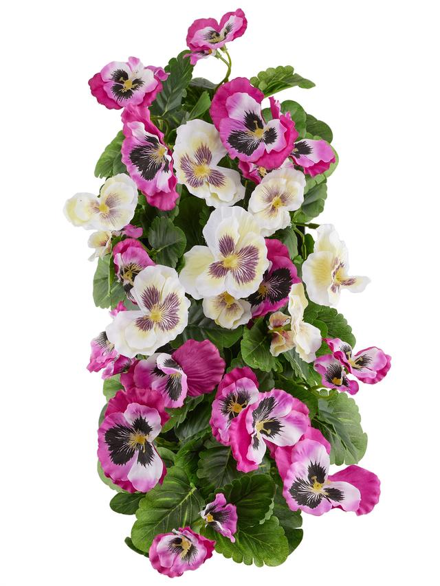 Produktbild von Kunstblumen Stiefmütterchen im Kasten, 28 cm