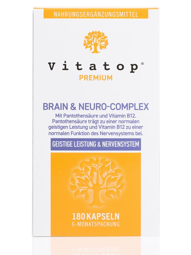 Produktbild von "Brain & Neuro-Complex" mit einem B-Vitamin-Komplex, Kapseln, 6-Monatsvorrat