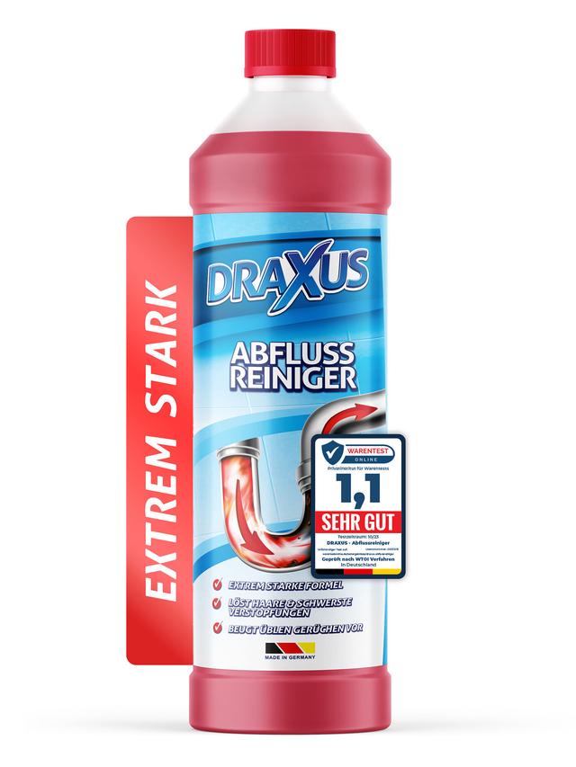 Produktbild von DRAXUS Profi Abflussreiniger, löst starke Verstopfung, 1 L