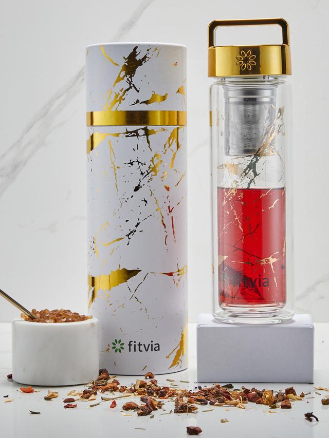 Produktbild von Thermoflasche gold, 380 ml