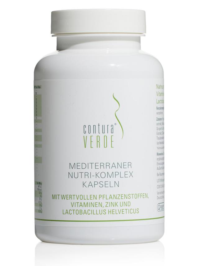 Produktbild von "Mediterraner Nutri-Komplex" mit Pflanzenstoffen, Vitaminen & einem Bakterienstamm, Kapseln, 3-Monatsvorrat