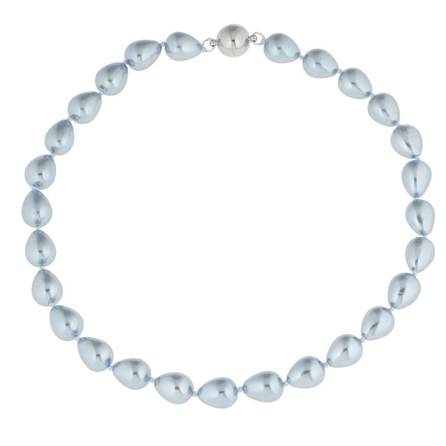 Produktbild von Collier & Armband, Muschelkernperlen, Tropfenform