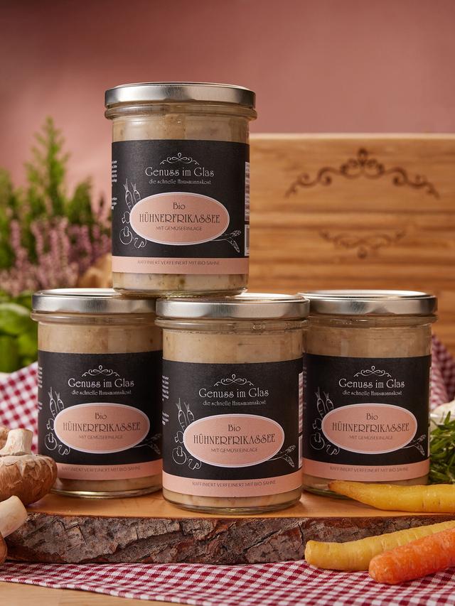 Produktbild von Bio Sonntags-Schlemmer-Set aus Rindergulasch & Hühnerfrikassee, 8-teilig