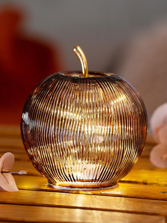 Produktbild von LED Deko"Manzana" Apfel mit 15 Micro LEDs und Timerfunktion