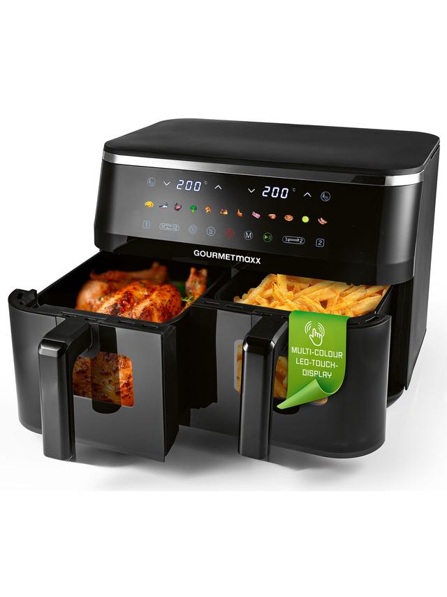 Produktbild von GOURMETmaxx Heißluft-Fritteuse Doppelkorb 2x 4,5 l, 3100 W