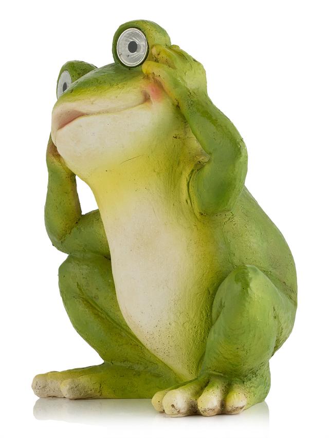 Produktbild von LED Solar Gartendeko „Cado“ Frosch mit 2 Micro-LEDs