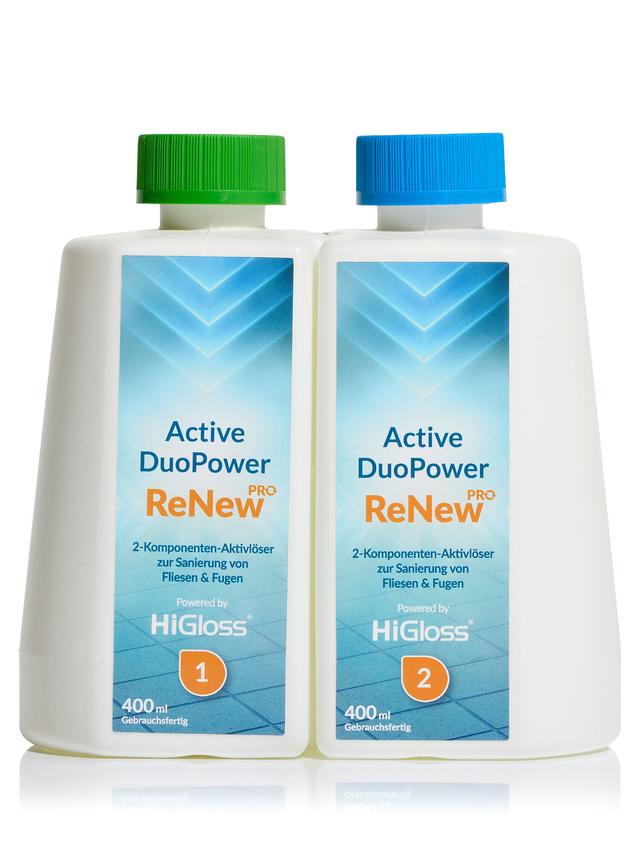 Produktbild von Reiniger "Active Duo Power ReNew Pro" für Fliesen & Fugen, 2x 400 ml
