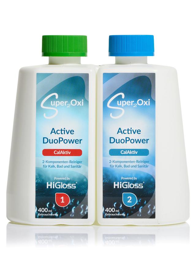 Produktbild von Reinigungsmittel "Super2Oxi Active DuoPower CalAktiv" für Kalk, Bad & Sanitär, 2x 400 ml