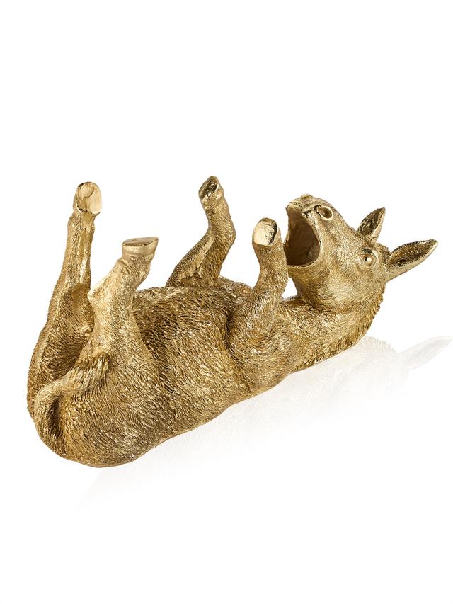 Produktbild von Flaschenhalter in Tierform, Esel oder Kuh, aus Polyresin