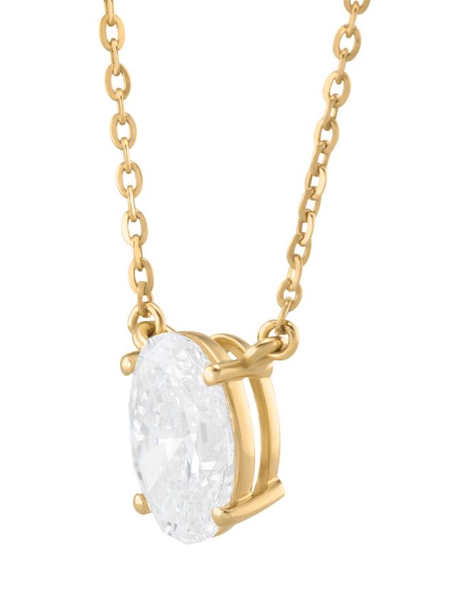 Produktbild von Halskette mit Diamant-Anhänger, Oval, LG, Gold 375