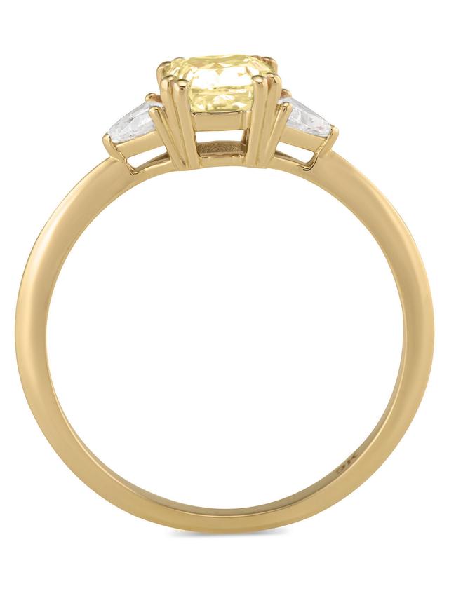 Produktbild von Diamant-Ring Cushion- & Trillion-Schliff, ca. 1,30 ct., LG, Gold 375