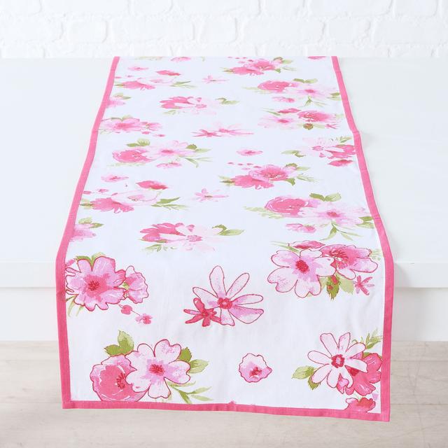 Produktbild von Tischläufer "Rosella" Baumwolle, Blütenmotiv, 140 cm, 2er-Set