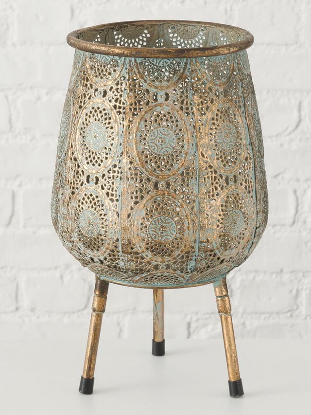 Produktbild von Orientalisches Windlicht "Violo" Shabby-Chic Look, Eisen, 32 & 47 cm, 2er-Set