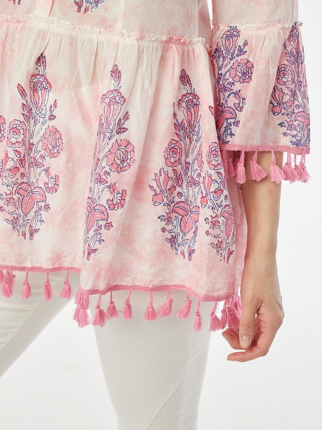 Produktbild von Tunika mit Batik Rosen Druck