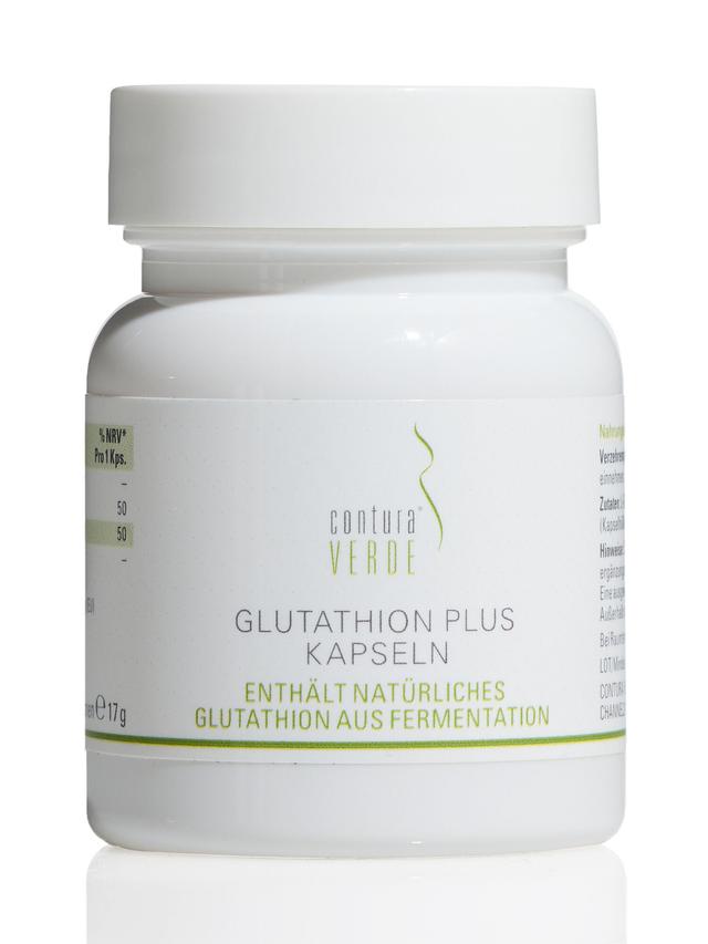 Produktbild von "Glutathion Plus" reines L-Glutathion in reduzierter Form, Kapseln, 2-Monatsvorrat