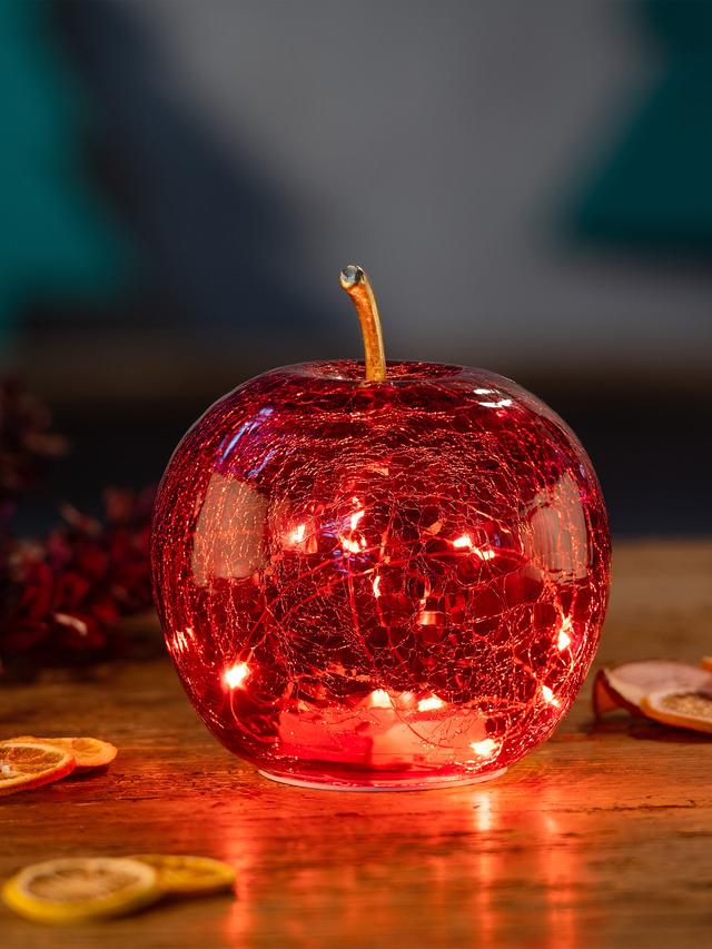 Produktbild von LED-Leuchte in Apfelform mit 15 Micro-LEDs, inkl. 6h Timer