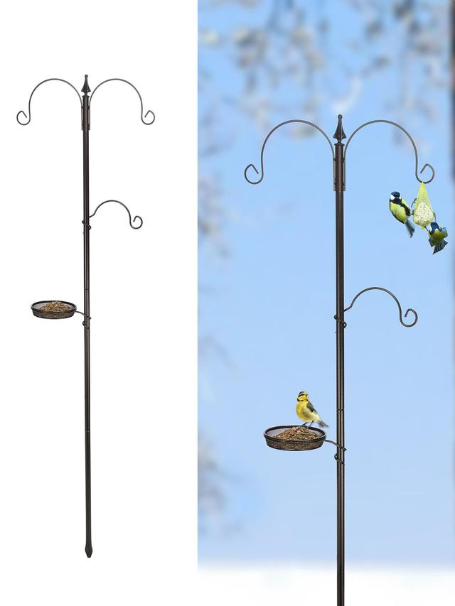 Produktbild von Meisenknödelhalter aus Eisen, mit Futterkorb, 190 cm