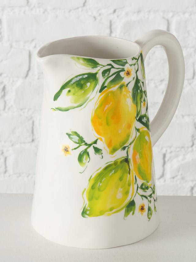Produktbild von Keramik Krug "Lemontree" Zitronenmuster, lebensmittelecht, 1,25 l