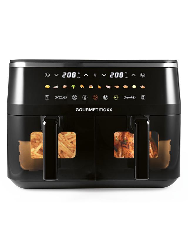 Produktbild von GOURMETmaxx Heißluft-Fritteuse Doppelkorb 2x 4,5 l, 3100 W