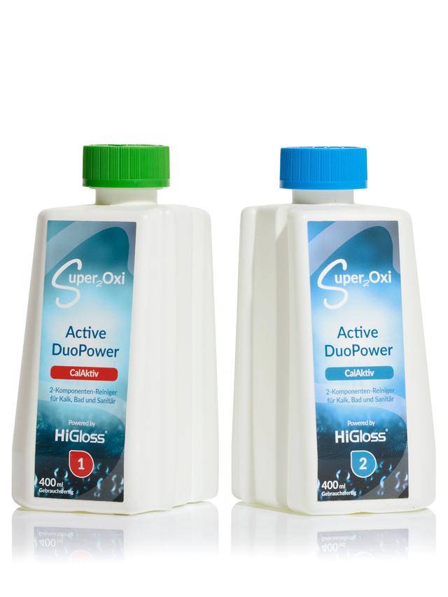 Produktbild von Reinigungsmittel "Super2Oxi Active DuoPower CalAktiv" für Kalk, Bad & Sanitär, 2x 400 ml