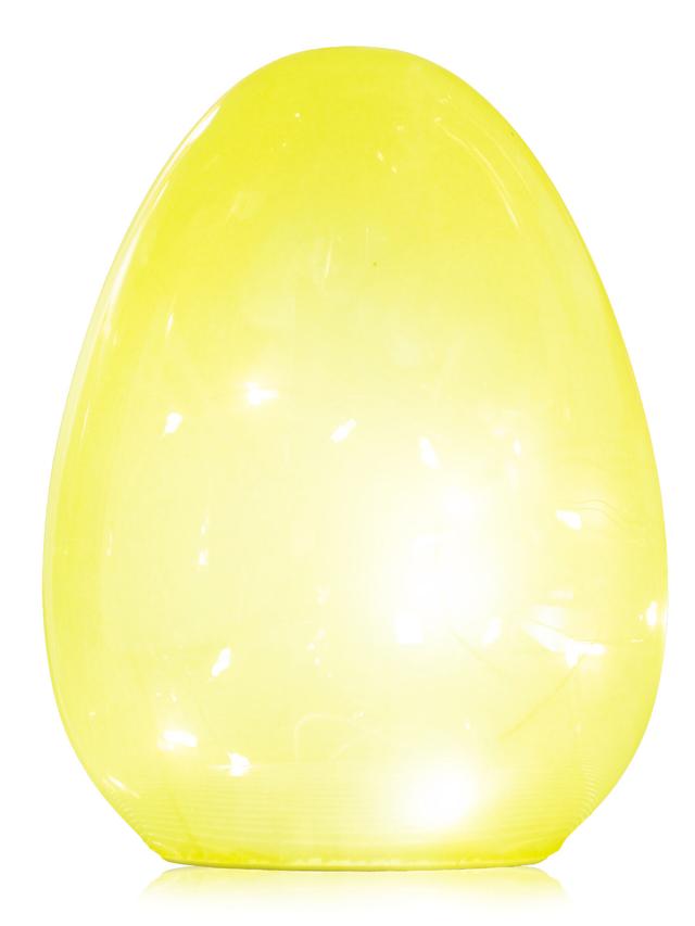 Produktbild von LED Lampe "Viso" aus Glas in Eiform, mit 20 Micro-LEDs und Timerfunktion