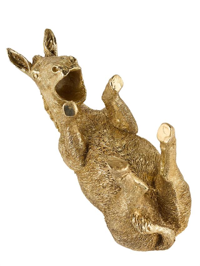 Produktbild von Flaschenhalter in Tierform, Esel oder Kuh, aus Polyresin