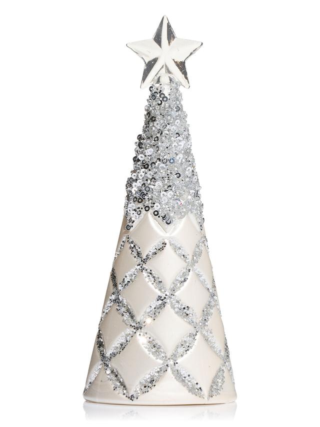 Produktbild von Deko Tannenbäume mit Pailletten & LED-Beleuchtung, 3er-Set