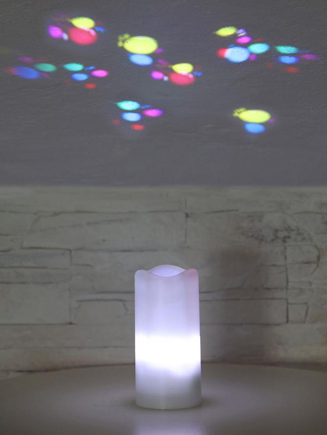 Produktbild von LED Projektorkerze mit 3 dreh- und wechselbare Schablonen , 2er-Set