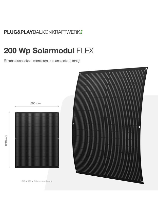 Produktbild von Balkonkraftwerk "Flex 400/400" eigenen Strom produzieren, 400 W