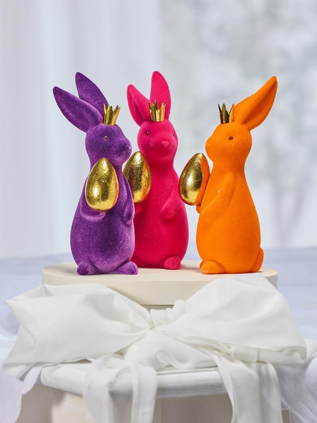 Produktbild von Osterhasen Figuren mit Ei, 3er-Set