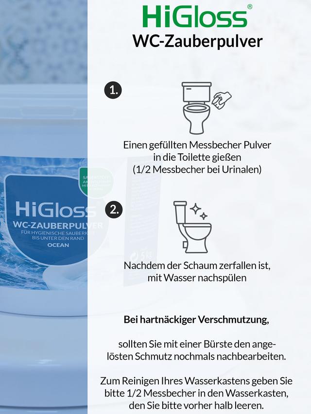 Produktbild von WC-Pulver mit Schmutzfinder auf Sauerstoffbasis, 5 kg