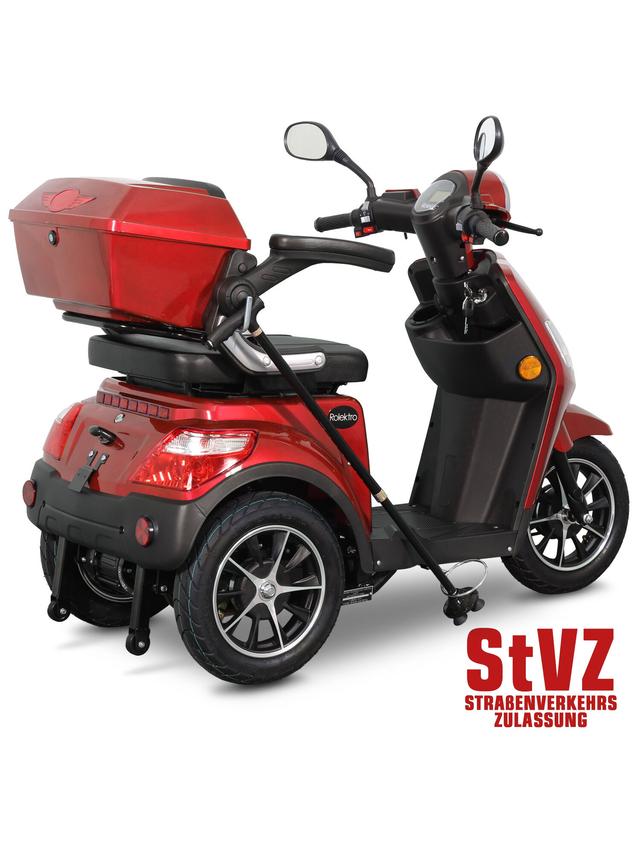 Produktbild von E-Trike "15 Pro" Blei-Gel-Akku, mit Straßenzulassung, führerscheinfrei, 50 km Reichweite, bis zu 15 km/h, 1000 W